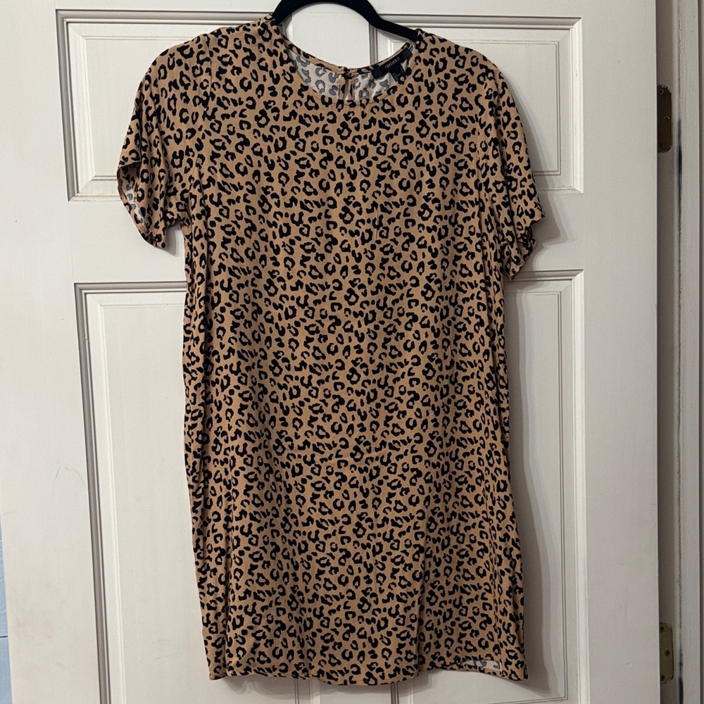 Forever 21 Tan and Black Leopard Mini Dress
